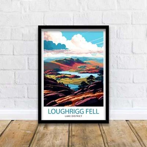 Loughrigg Fell Lake District Travel Poster Lake District - Picture 1 of 10