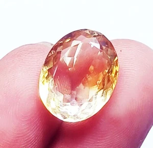 Natural Citrine Oval Cut 5.85 Ct CERTIFIED Loose Gemstone With Free Gift - Picture 1 of 7