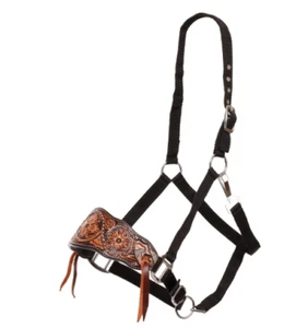Halter Showman Magnolia Negro Nylon Western Bronc 202961 - Imagen 1 de 1