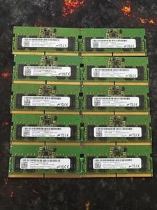Job Lot 10 x 8GB DDR5 SODIMM Micron Laptop RAM Memory 5600mhz PC5 44800 - Picture 1 of 1