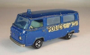 Majorette 1/60 Nr. 244 VW T2 Fourgon Bus Police decal Polizei met.blue 1 #1182 - Bild 1 von 1