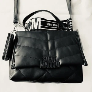 Bandolera STEVE MADDEN Negra BZOLA / Bolso con asa superior Bolsa Airpods - Imagen 1 de 11