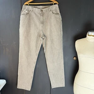 Vintage Lee Women's Jeans Size 18 Med Tan Denim Tapered High-Waist Mom Greige - Imagen 1 de 10