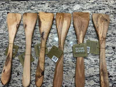 Lote de 6 espátulas de madera de olivo Trader Joe’s paquete 12” vacaciones 2024 temporada Foto 1 de 4