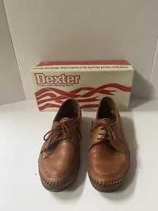 Dexter "Madeline" Comfort Classic Leather Lace-Up Womens Loafers “True Tan" - Picture 1 of 6