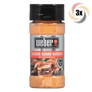 3x Shakers Weber Flavor Bomb Burger Seasoning | 3.7oz | Gluten & MSG Free - Picture 1 of 1