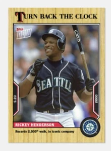 Ricky Henderson 2022 MLB TOPPS NOW Turn Back The Clock 54 Presale Mariners - Picture 1 of 3