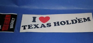 Vehicle Car Truck Van Magnet I Heart Texas Holdem Poker Card Game NIB #DT - Picture 1 of 1