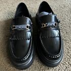 ASOS DESIGN loafers - chunky sole and snaffle detail in black leather US 9 Mens