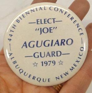 Elect Joe Agugiaro Guard 1979 44ª Conferencia Bienal - Albuquerque Casi Nuevo - ¿Unión? - Imagen 1 de 2