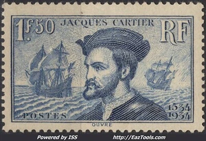 FRANCE JACQUES CARTIER N° 297 NEUF ** SANS CHARNIERE - Picture 1 of 2