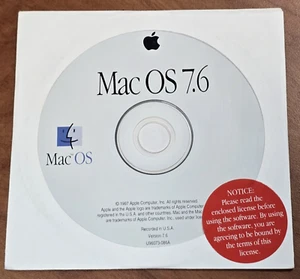 Apple MAC OS 7.6 CD 1997 Apple Computer Inc Vintage Collectible - Picture 1 of 2