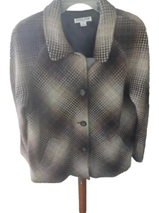 Pendelton Womens Jacket Neutral Multicolor Grey Brown Beige Size 1X - Picture 1 of 5