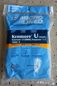 DVC Micro-Lined Bags Kenmore U 50688, O 50690, Panasonic U-2, Miele Z - 10 Bags - Picture 1 of 4
