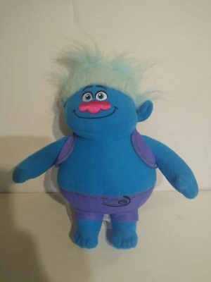 巨魔毛绒 Biggie 11 英寸填充动物蓝色紫色玩具毛绒梦工厂 — 第 1/4 张图片
