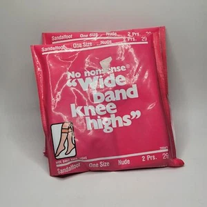 Nylons ~ Panty Hose ~ Hosiery ~ NOS ~ Wide band Knee highs ~ 2 pair ~ Size 29 - Picture 1 of 2