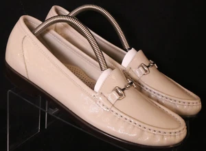 SAS Metro Tripad Comfort Leather Cream Horse Bit Flats Shoes Womens US 9.5 S - Picture 1 of 9