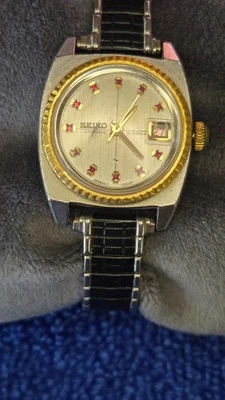 Винтажные женские часы 1969 Seiko Sea Lion LD-99 — маркер часов с красными камнями БЕСПЛАТНАЯ ДОСТАВКА - Изображение 1 из 4