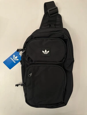 Nuevo con etiquetas Adidas Originales Utilidad 4 Eslingas Bandolera Bolso de Hombro Negro Botella Unisex Foto 1 de 4