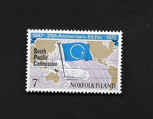Estampilla Scott 149 1972 Isla Norfolk 25 aniversario Comisión Pacífico Sur - Imagen 1 de 1