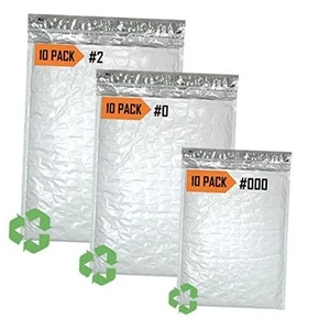 Sobres de burbujas de polietileno #2 8.5x12 paquete de 10 Variety 10 PACK - Photo 1 sur 5