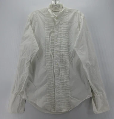 ВИНТАЖНАЯ мужская рубашка Paul Stuart 15 смокинг нагрудник плиссированная широкая ткань французские манжеты * - Изображение 1 из 4