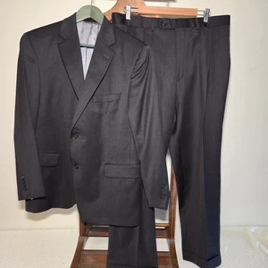 Jack Victor 2 Teiler Valentino Anzug Anthrazit Grau 100% Wolle Suit 42S 36x29 - Bild 1 von 20