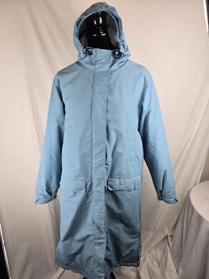 Lands' End Long Hooded Lined Winter Coat Sz M - Image 1 of 4