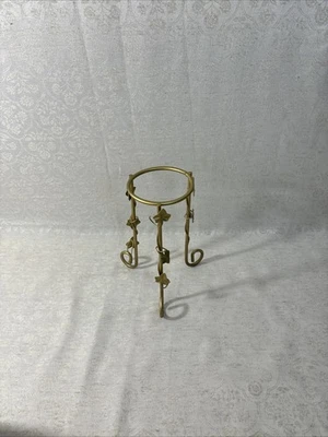 Mid-Century Modern Gold Plant Stand – Greek Column Pedestal Vintage Decor  - Image 1 of 2