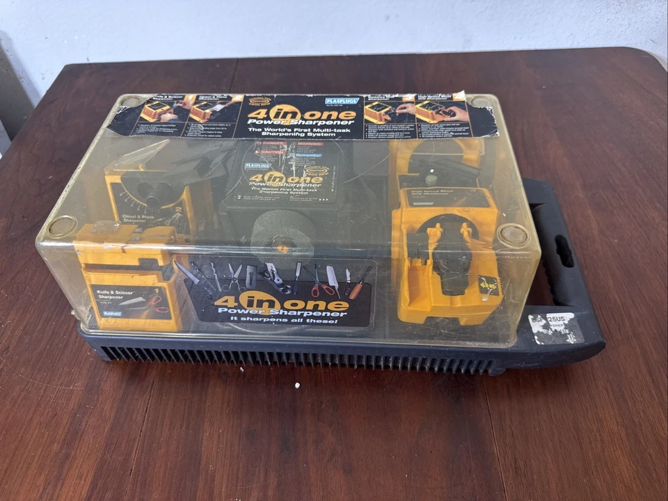 Plasplugs XTRA AFILADOR 4 en 1 cuatro en uno cuchillo eléctrico tijeras taladro Foto 1 de 4