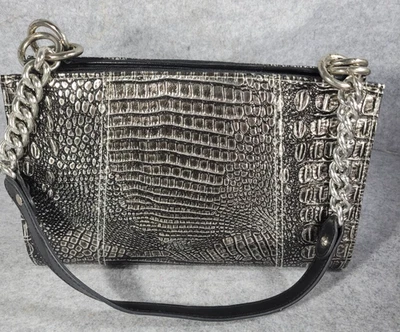 Bolso Base Clásico MICHE Correas de Cadena Negro Estampado de Caimán Shell Wrap Foto 1 de 4