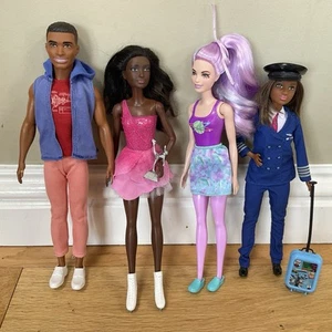 Barbie Fashionista Piloto Carrera Pequeña Étnica Ken Muñeca Patinaje sobre Hielo Mattel Paquete - Imagen 1 de 10