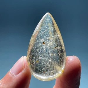 74Ct Curación Raro Claro Color Natural Rutilo Cristal Cuarzo Reiki Espécimen Colgante - Imagen 1 de 7