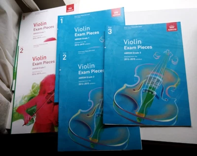 Joblot x5 Violin exam pieces grade 1 & 2 2016-2019; 2012-2015 ABRSM teaching - Image 1 of 4