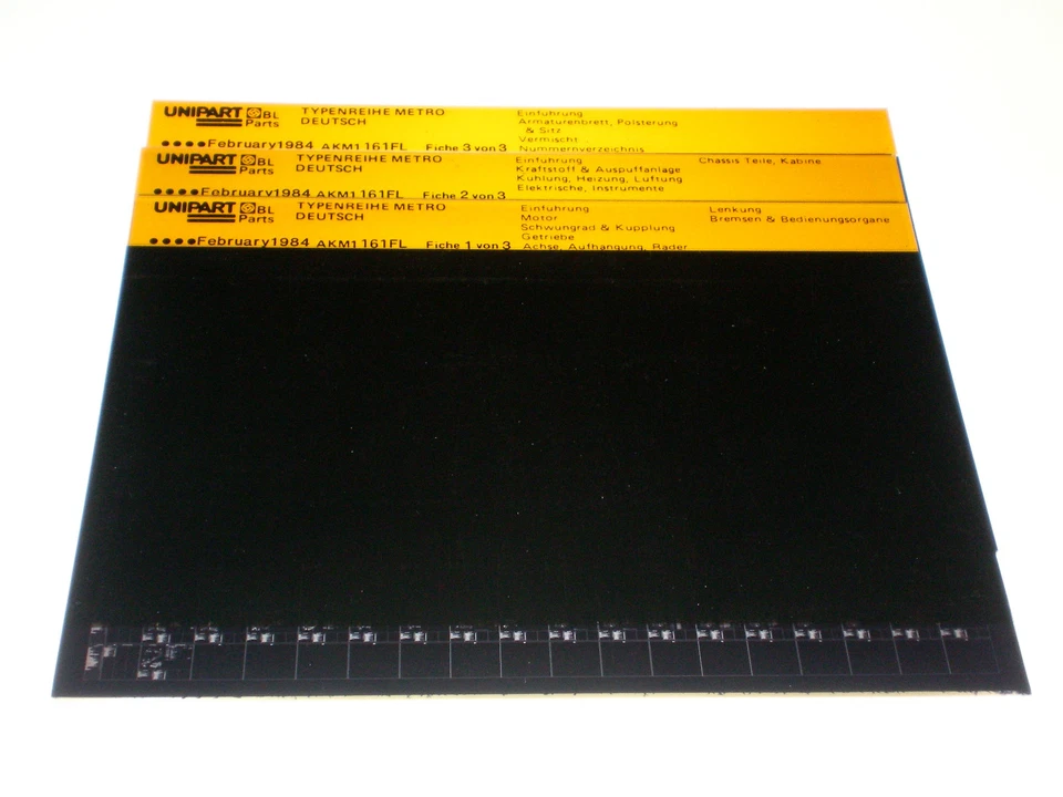 Microfiche Catalogo Ricambi Austin Rover Metro Stand 02/1984 - Immagine 1 di 1