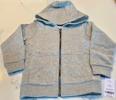 Hoodie Jacket Boy Zip-up Fuzzy Lined Comfy and Non-Binding Gray Carter's Size 4T - Image 1 of 2