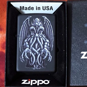Zippo Windproof Winged Monster Feuerzeug, schwarz matt, 49122, neu in Box - Bild 1 von 11