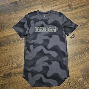 Nike Air Jordan NWT Girl's Small Jump Man Shirt Dress Black Gray Camo Pullover - Picture 1 of 5