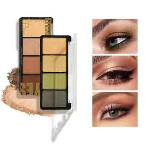 4 Colors Magic Matte Glitter Eyeshadow Palette Nudes Glossy Eye Shadow Pallete - Picture 1 of 17