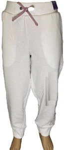 Calvin Klein GIRLS LOGO CAPRI FRENCH TERRY SWEATPANTS(WHITE L14/16)NWT - Picture 1 of 3