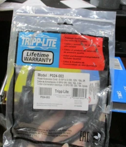 TRIPP LITE Premium Cables & Connectivity Model P024-003 Power Extension Cord - Picture 1 of 5