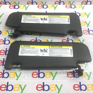 2012 - 2017 Fiat 500 Sun Visor Set Pair 13 14 15 16 Driver Passenger Black Vinyl - Picture 1 of 13