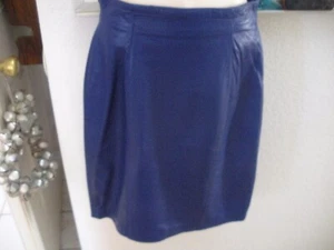 Dana Brooke Lamb Nappa Leather Pencil Skirt Sz 4 Purple Made In Korea 26"Waist - Picture 1 of 12