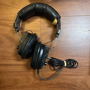 Vintage PHILIPS Stereo Headphones Black Ear-cup N6306 Made In Taiwan - Picture 1 of 15