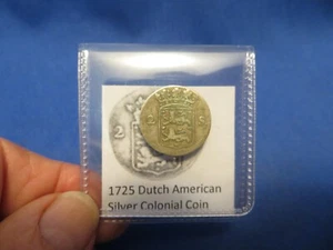 1725 Silber frühe amerikanische Kolonialmünze vor US-Münzen geprägt KOSTENLOSER VERSAND - Bild 1 von 5