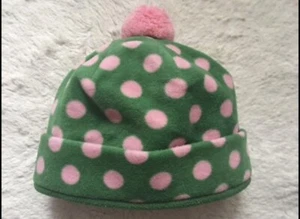 Gap Kids Green Pink Polka Dot Winter Hat Girl's Size L / XL* - Picture 1 of 2