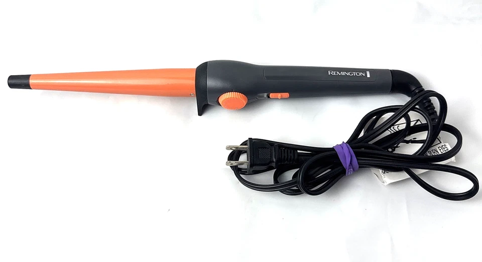 Remington Conical Slim Ceramic Hair Curling Iron Wand Infrared High Heat Orange - Image 1 of 4