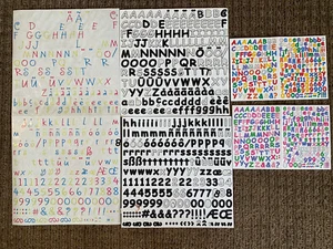 Creative Memories ABC 123 Stickers Numbers Alphabet Black Multi 4 Partial Sets  - Picture 1 of 3