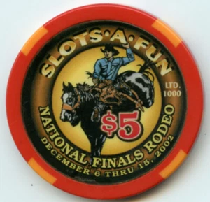 5 $ Slots-A-Fun National Finals Rodeo LE Chip Las Vegas 2002 - Bild 1 von 2