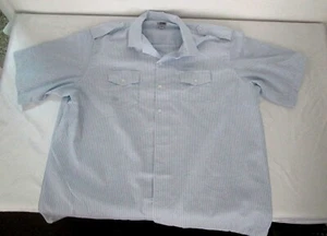 Men shirt uniform Security blue white s small Med large 2X 4XLT 6XLT NEW Edwards - Picture 1 of 8